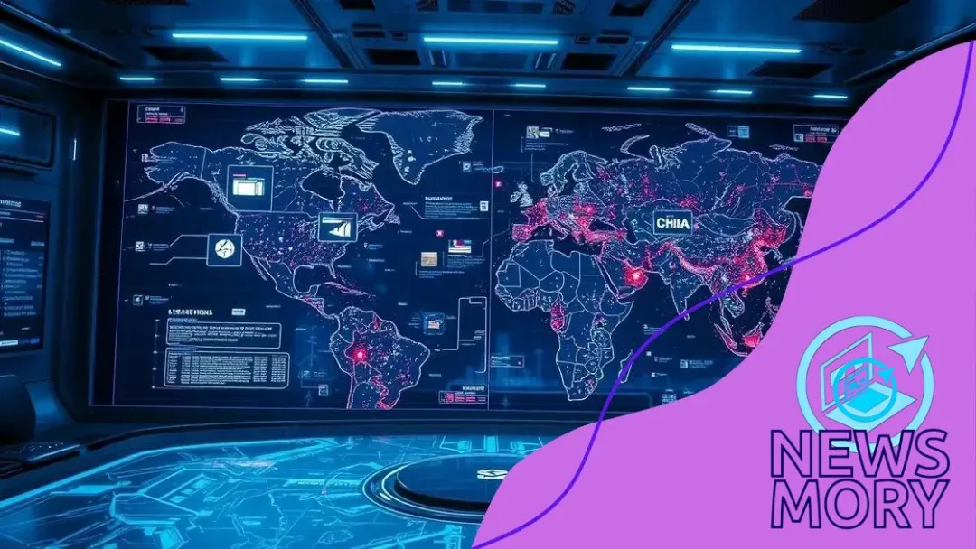 US-China Trade Tensions Escalate world map illustration.
