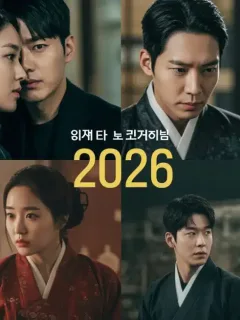 Dynamic visual collage showcasing diverse themes and genres of upcoming 2026 K-dramas.