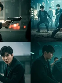 Dynamic montage of action dorama scenes from late 2025 and early 2026, showcasing intense combat and futuristic settings.
