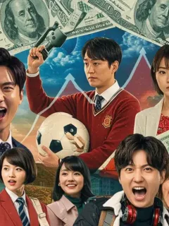 Financial charts superimposed on dorama scenes depicting the economic impact of U.S. viewership on production budgets.