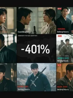 Diverse dorama genres collage showing romantic, action, and historical themes, with a 40% growth indicator over a U.S. map.