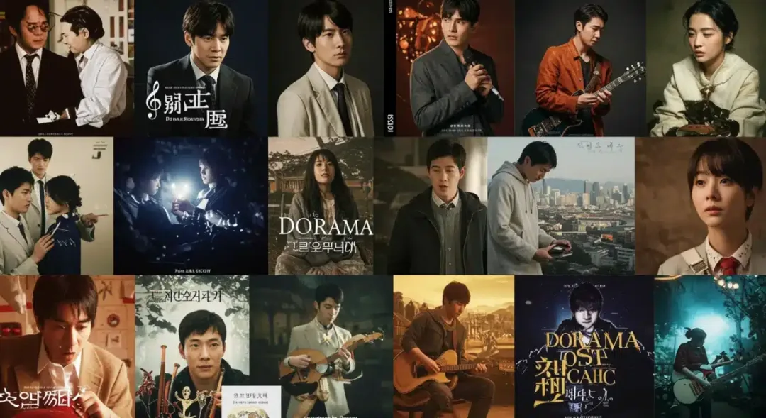 Collage of memorable dorama original soundtracks album covers, showcasing emotional and diverse musical themes.