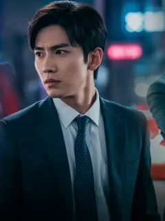 Three dorama idols on the cusp of superstardom in 2026, with city lights background.