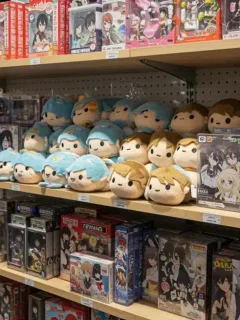 Vibrant dorama merchandise display in US store