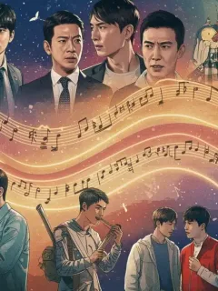 Vibrant Dorama collage with musical notes and 2026 aesthetic.