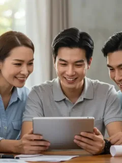 Family reviewing education tax credit documents for 2026