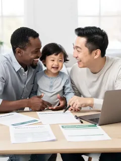 Familia feliz planificando licencia parental extendida 2026