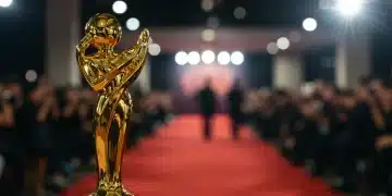 Golden Dorama Award trophy on red carpet, symbolizing the 2026 Dorama Awards Best Actor and Actress categories.