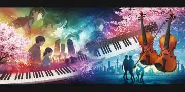 Dynamic visual representation of the 2026 Dorama Soundtrack Battle, featuring musical instruments and dorama themes.