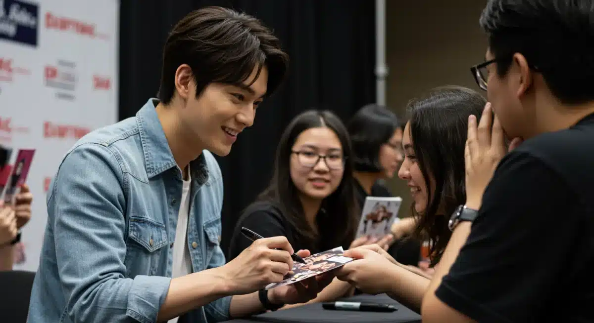 Dorama fan meeting an actor at the 2026 convention