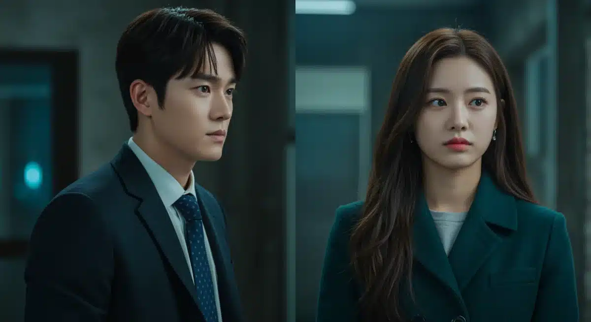 Dorama characters in a modern contract relationship scenario, illustrating a 2026 dorama trope variation.