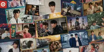 Vibrant collage of diverse dorama genres from 2025 available on streaming platforms