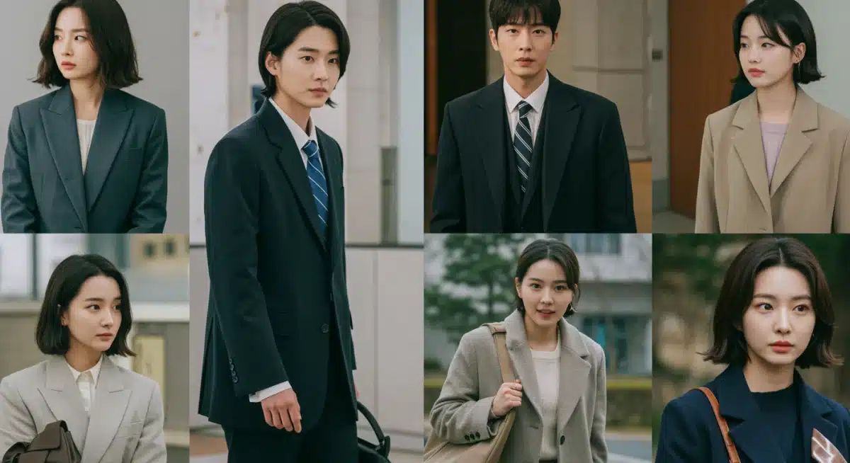 Compilation of dorama fashion examples influencing 2026 trends.