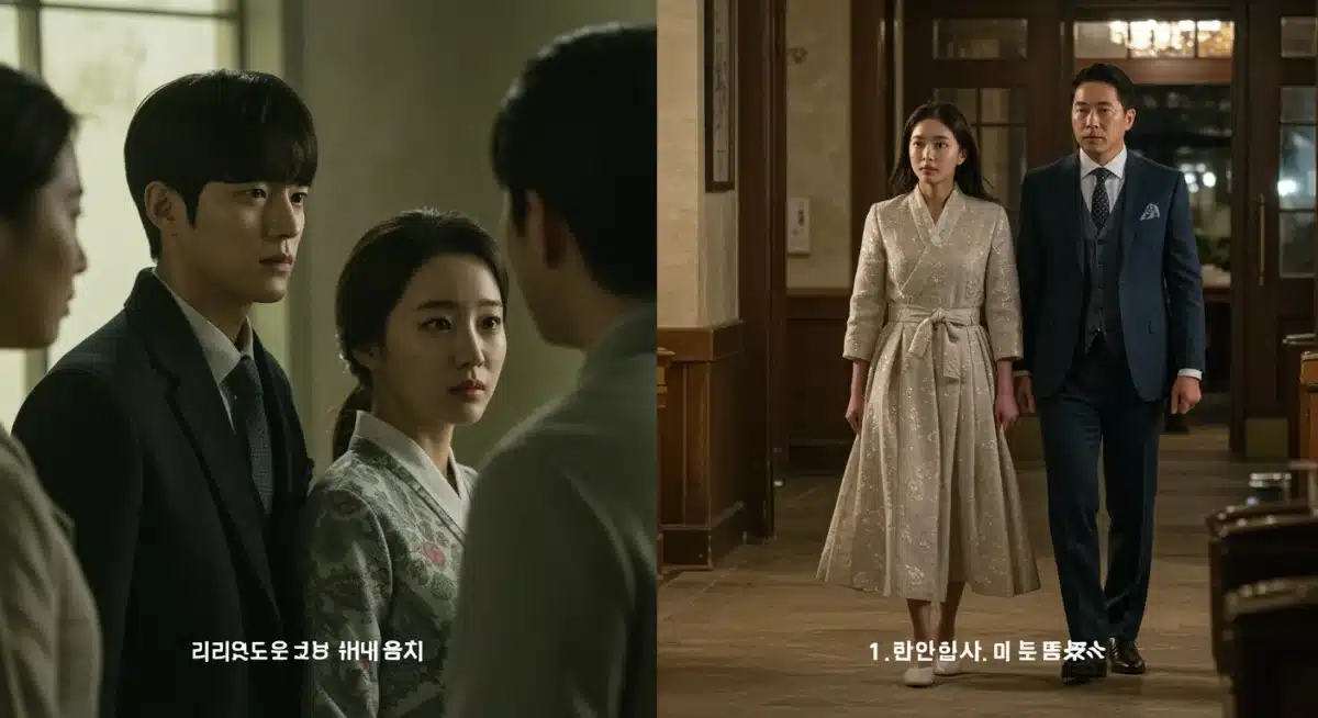 Comparison of original dorama scene and its culturally adapted American counterpart, showing localization efforts.