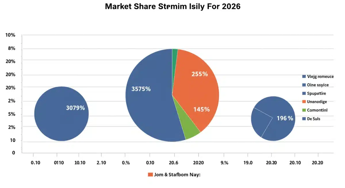Infographic depicting market share of U.S. dorama streaming platforms in 2026.