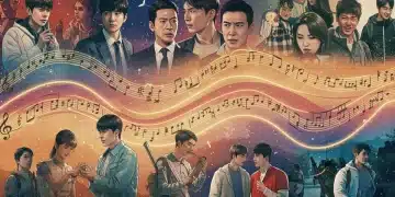 Vibrant Dorama collage with musical notes and 2026 aesthetic.