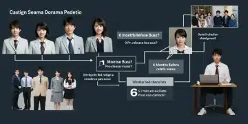Timeline graphic highlighting key pre-release stages for a dorama, focusing on early hit indicators.