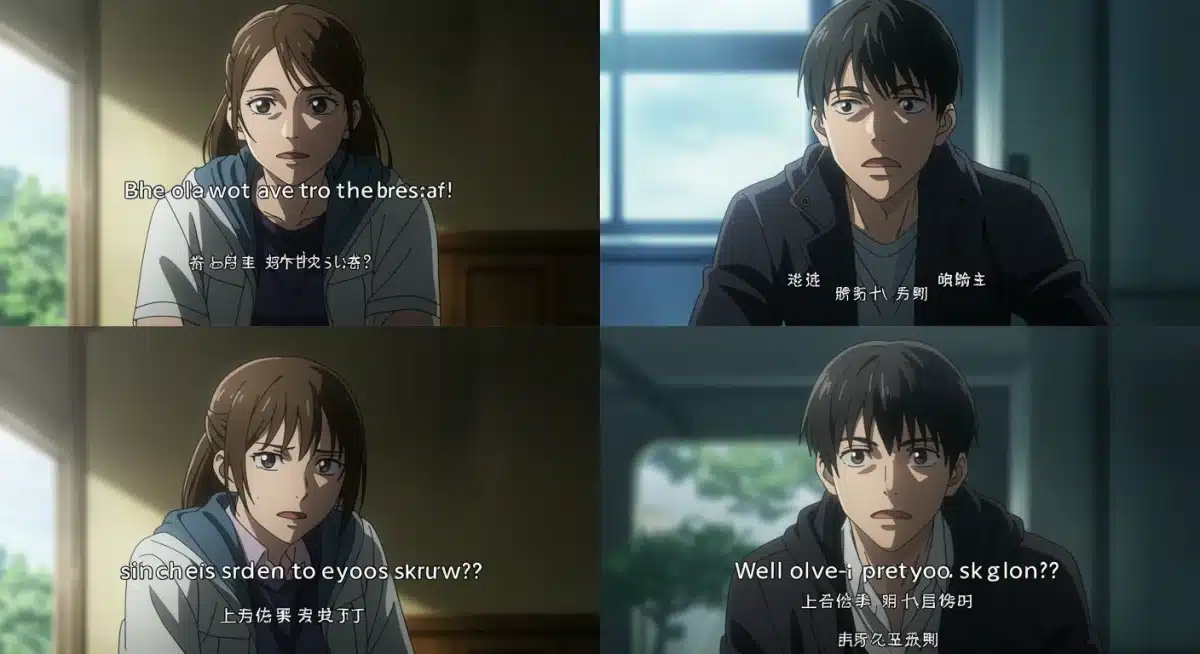 Comparison of good and bad dorama subtitle styles.