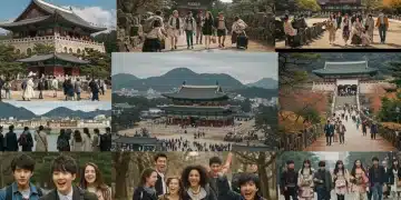 Dorama Tourism: Diverse U.S. fans visiting iconic filming locations inspired by popular Asian dramas.